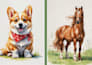 create custom whimsical animal portraits